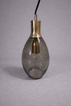 Lampe à suspendre - Verre, Laiton - Lustre des années