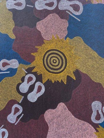 Aboriginal Dot Painting – in klassieke Papunya-stijl – 106