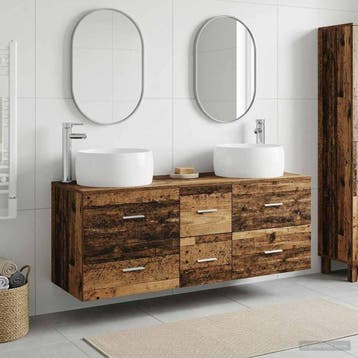 vidaXL Badkamermeubel Set 3 st Oud hout 49,5 x 44,5 x 66 cm, Verzenden
