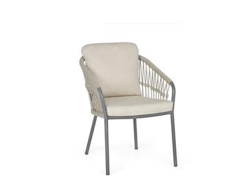 Suns Nappa tuinstoel Knot - Royal grey - camel - natural, Nieuw