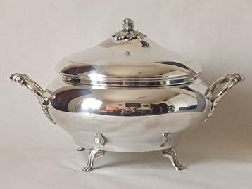 French Craftsmanship - Tureen - Alpaca zilver-geplateerd -