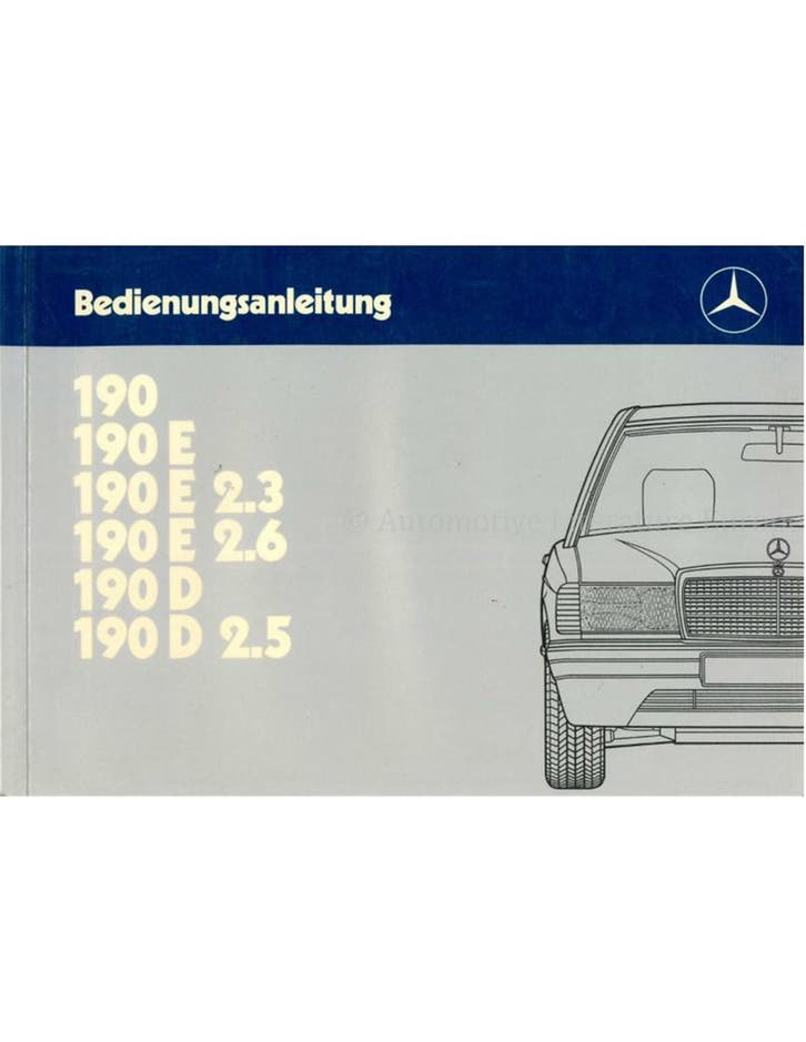1986 MERCEDES BENZ 190 INSTRUCTIEBOEKJE DUITS, Auto diversen, Handleidingen en Instructieboekjes, Ophalen of Verzenden