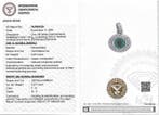 Hanger - 14 karaat Witgoud - 0.96ct. tw. Smaragd - Diamant