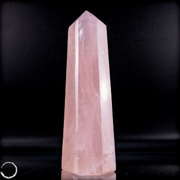 Natuurlijke sterrenrozenkwarts-obelisk uit Brazilië Zachte