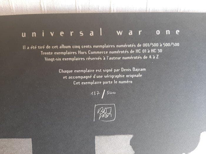 Universal War One T4 + sérigraphie - Signé - C - 1 Album -, Livres, BD
