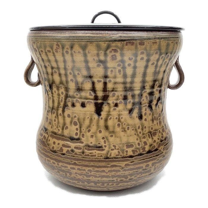 Shigaraki-ware Mizusashi door Sahei Uda – Gesigneerde, Antiek en Kunst, Antiek | Overige Antiek