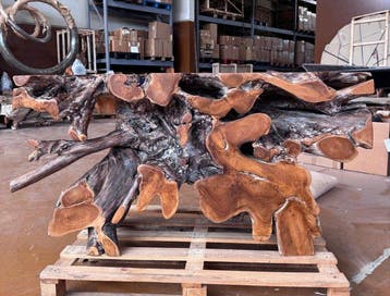 Wandtafel - Teak - Massieve teakwortel