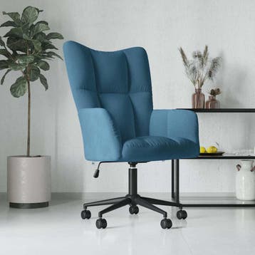vidaXL Relaxstoel fluweel blauw, Verzenden, Nieuw