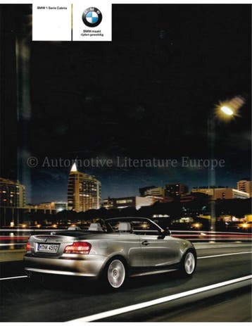 2009 BMW 1 SERIE CABRIOLET BROCHURE DUTCH, Nieuw
