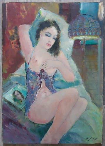 Ermanno Figliolini (1909 - 1994) - Seduzione, Antiquités & Art