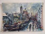 Alfredo Zecca (1917-1998) - Naviglio grande Milano, Antiquités & Art