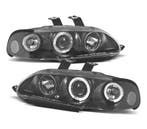 Phares Pour Honda Civic 91-95 4D Angel Eyes Fond Noir, Verzenden