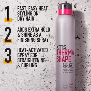 KMS Thermashape 2-in-1 Styling + Finish (Heat Protection), Verzenden, Nieuw, Gel, Wax, Haarlak of Mousse
