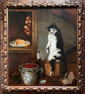 Charles Verlat (1824-1890) - Sluwe kat, Antiek en Kunst