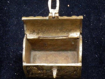 Antiek Reliekschrijn doos - Brons - 1850-1900 - Origineel, Antiek en Kunst