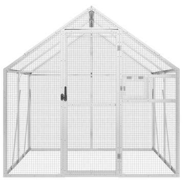 vidaXL Volière 1,79x2x1,85 m aluminium zilverkleurig, Verzenden, Nieuw