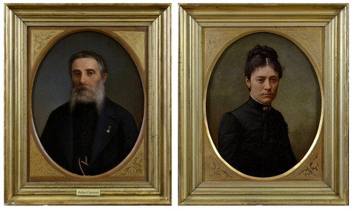 Giovanni Beri (1841–1924) - Ritratti di Felice Casorati e, Antiquités & Art, Art | Peinture | Classique