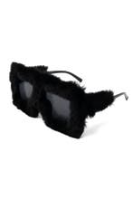 Vierkant Bont Zonnebril Zwart Montuur Kunststof Zwarte Glaze, Ophalen of Verzenden, Nieuw