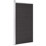 vidaXL Schuttingpaneel 95x186 cm HKC zwart, Verzenden, Nieuw