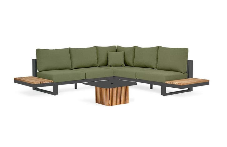 Suns Savona Sunproof hoek loungebank forest green met, Tuin en Terras, Tuinsets en Loungesets