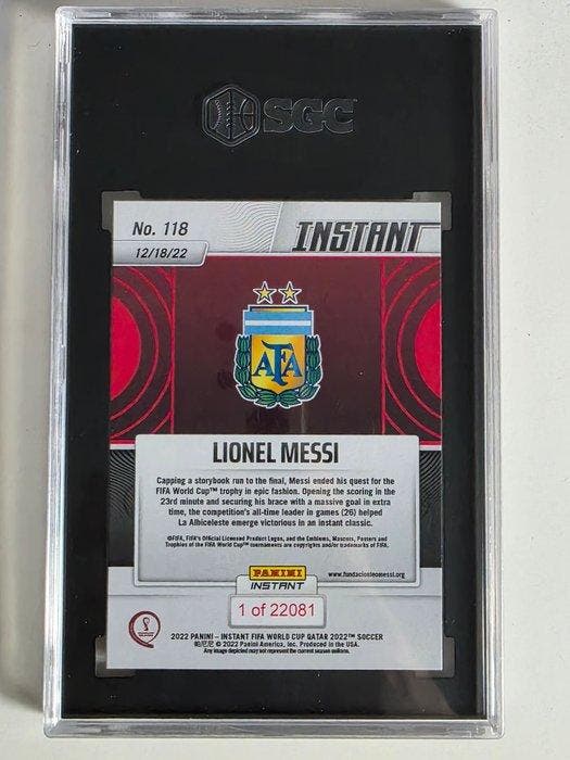 2022 Panini Instant Lionel Messi #118 Serialized card,, Collections, Autocollants