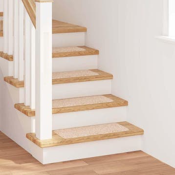 vidaXL Antislip Trapmatten 15 st 60 x 25 cm Crème PP, Doe-het-zelf en Bouw, Verzenden, Nieuw