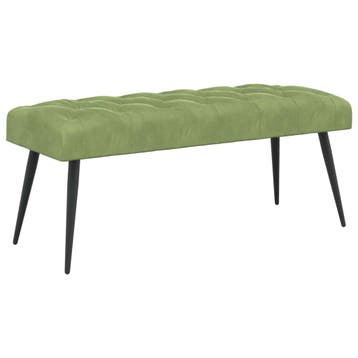 vidaXL Bank met knopen tufting Lichtgroen 110 x 40 x 46 cm, Verzenden, Nieuw
