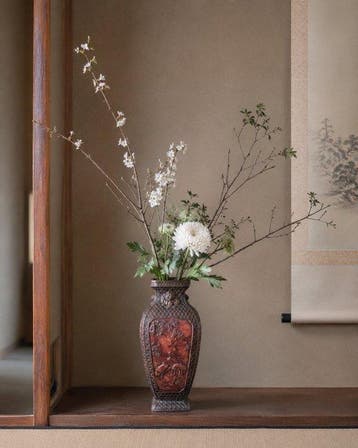 Vaas - Koper - Japan - Takaoka bronzen vaas door Hiroshi