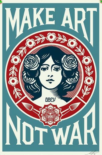 Shepard Fairey (OBEY) - Obey - Make Art Not War Blue Edition