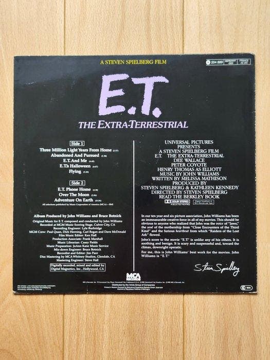 E.T. The Extra-Terrestrial - John Williams - MCA Records, Verzamelen, Film en Tv
