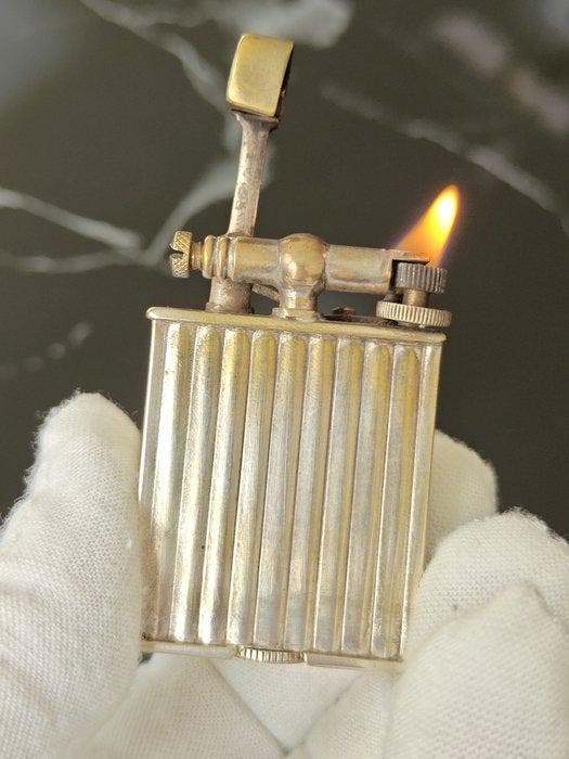 Dunhill - Alfred Parker - Aansteker - Silver Plated, Collections, Articles de fumeurs, Briquets & Boîtes d'allumettes