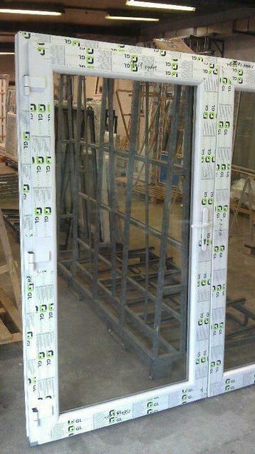 PVC Dubbele deur 180x215 cm in voorraad!, Ophalen of Verzenden, Deurkozijn