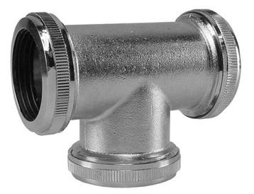 chroom koppel-teestuk 32mm tbv vloerbuis, Ophalen of Verzenden
