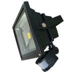 50W LED / PIR schijnwerper Warm Wit 3000K zwarte, Verzenden