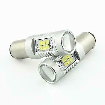 BA15S LED 21-SMD 3535 - 12V LED lamp WIT design, Verzenden