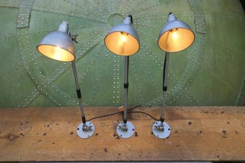 Staande lamp - Staal, Aluminium - Industriële fabriekslampen