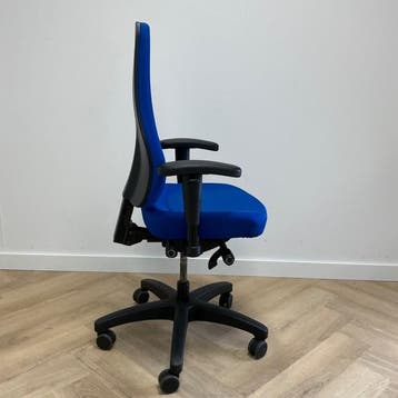 ergonomische bureaustoel, blauw - zwart, Huis en Inrichting, Ergonomisch, Gebruikt, Blauw, Bureaustoel