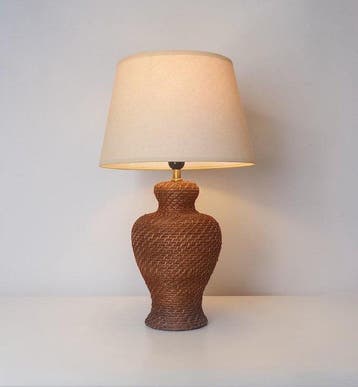 Lamp - Bohème Chic-stijl - Natuurlijk - Rattan, Textiel