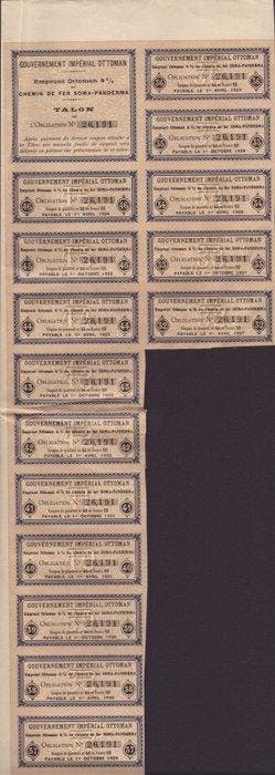 Turkije. Imperial Ottoman: Soma - Panderma spoorweg 1911 -