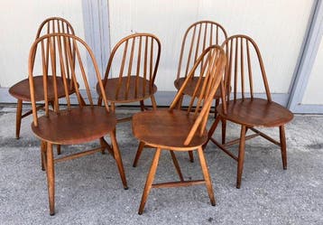 Ercol - Lucian Ercolani - Stoel (6) - Hout - Mod Quacker