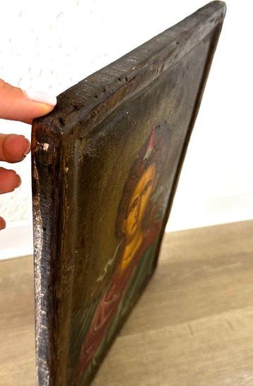 Icoon - Aartsengel Gabriël - Hout - Met de hand geschilderd