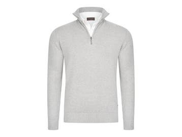 Veiling - Cappuccino Italia Mock Zip Pullover Grijs - XXL, Nieuw