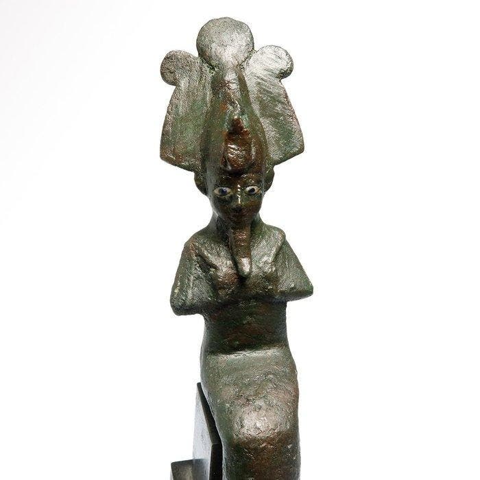 Oud-Egyptisch Brons Zittende Osiris met Ogen, Antiek en Kunst, Antiek | Overige Antiek