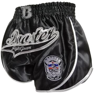 Booster Muay Thai Short Retro Slugger 3 Zwart, Verzenden, Zwart, Vechtsport, Nieuw