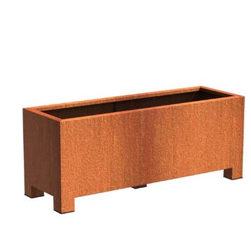 Cortenstaal plantenbak 150x50x60cm - Met poten, 100 cm of meer, Nieuw, Metaal, 60 cm of meer
