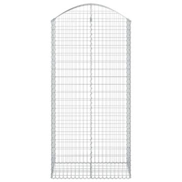 vidaXL Schanskorf gewelfd 100x50x200/220 cm gegalvaniseerd, Verzenden, Nieuw