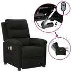 vidaXL Massagestoel elektrisch stof zwart, Verzenden