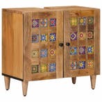 vidaXL Wastafel kabinet voor de badkamer Naturel 62 x 33 x, Verzenden, Nieuw