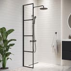 Douchewand Essos 40 x 200 cm Zwart – Inloopdouche 8 mm, Verzenden, Nieuw
