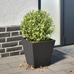 vidaXL Plantenbak 30x30x30 cm staal zwart, Verzenden, Nieuw